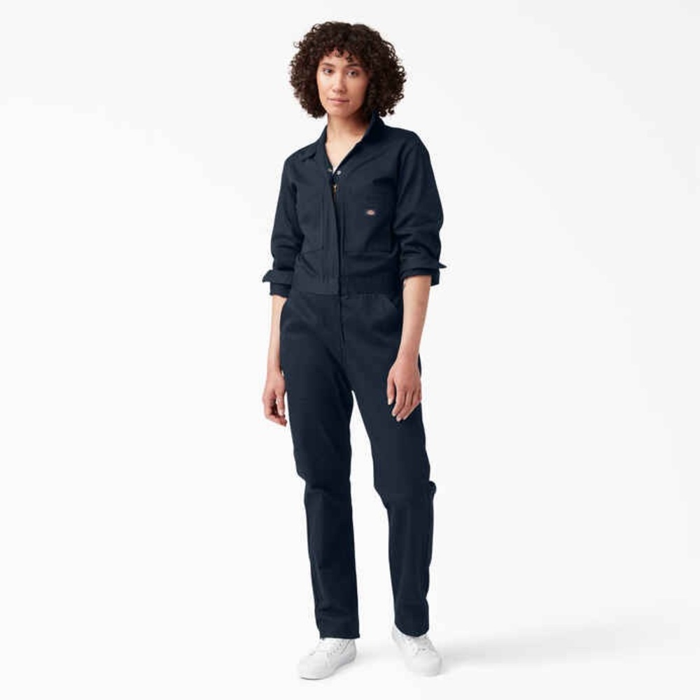Dickies Women’s Coveralls Long Sleeve Black FV483 Cotton Twill Workwear S